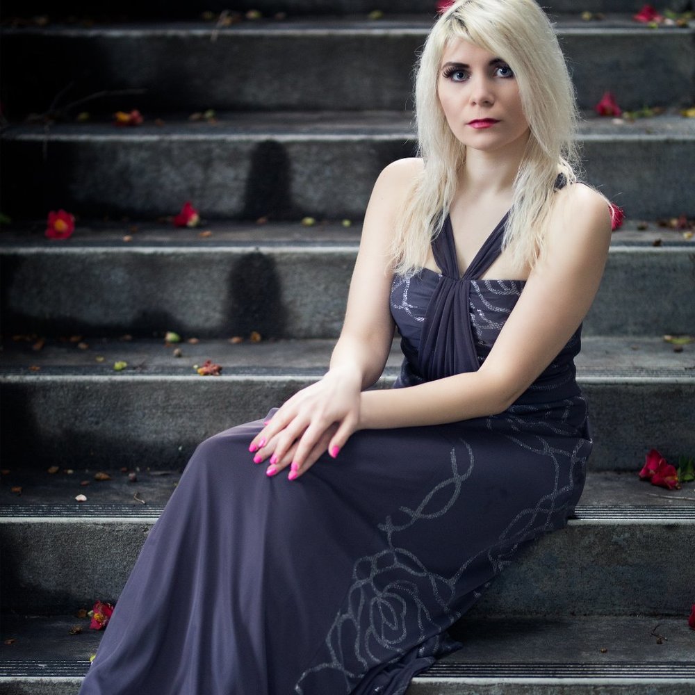 Formal Gown - Nine West Metallic Rose Pattern